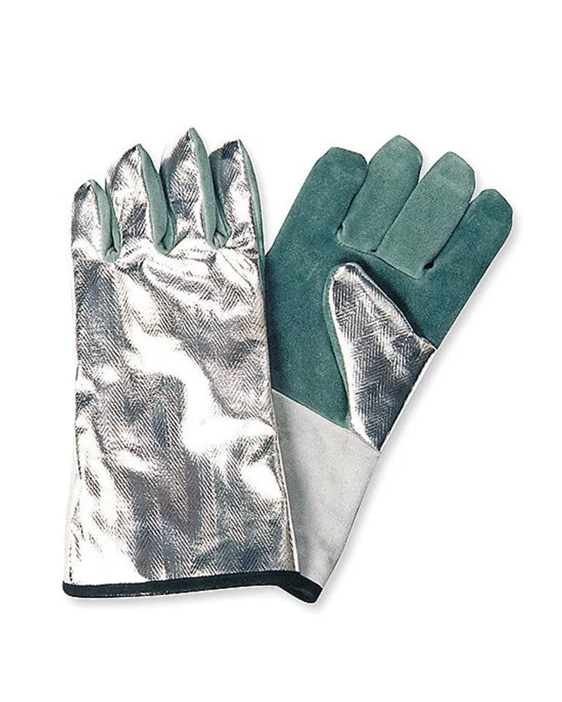 15 oz Aluminized Back Leather Glove Steel Grip