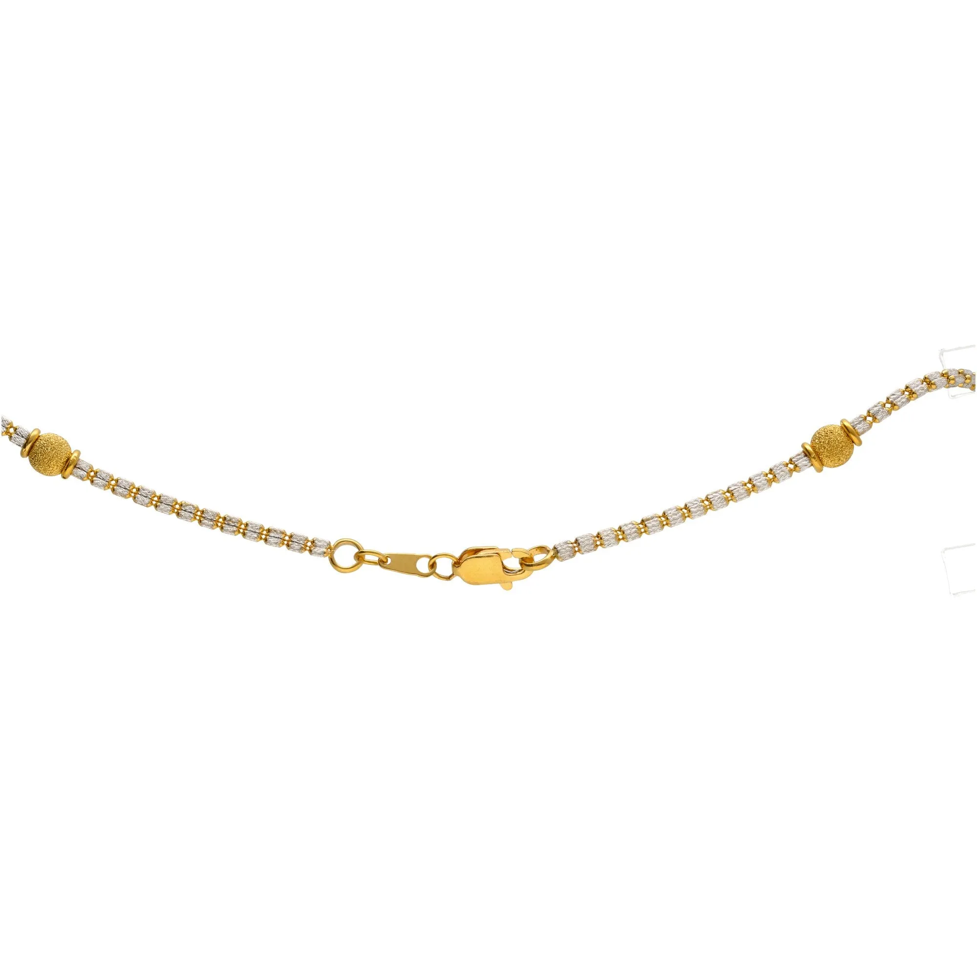 22K Gold Chain in multicolor, 22 inches