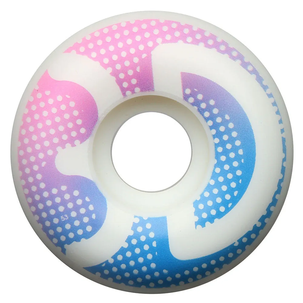 3D Dots Skateboard Wheels - White - 55mm (Set of 4)