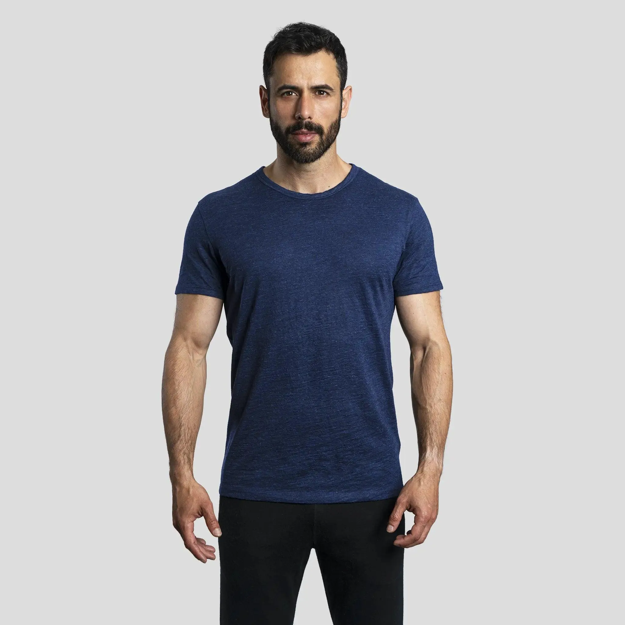 5 Pack - Men's Alpaca Wool Crew Neck T-Shirts: 160 Ultralight