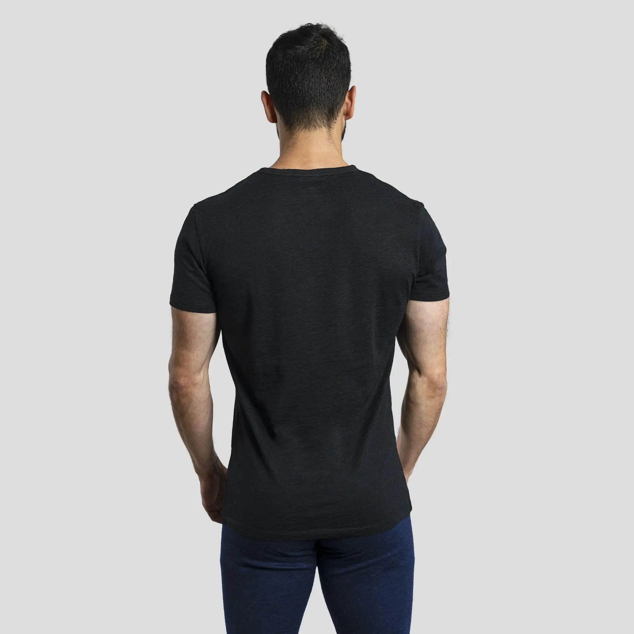 5 Pack - Men's Alpaca Wool Crew Neck T-Shirts: 160 Ultralight