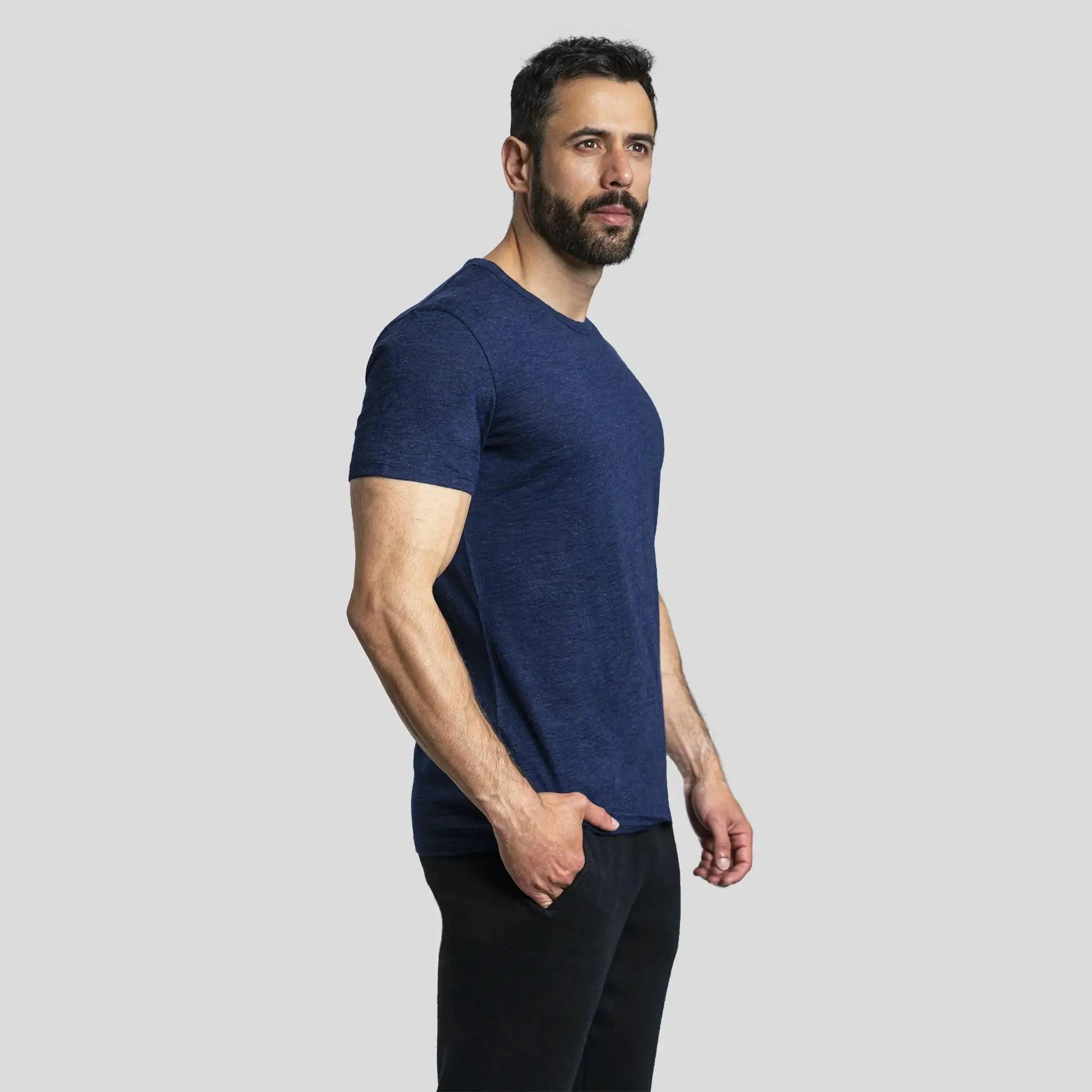 5 Pack - Men's Alpaca Wool Crew Neck T-Shirts: 160 Ultralight