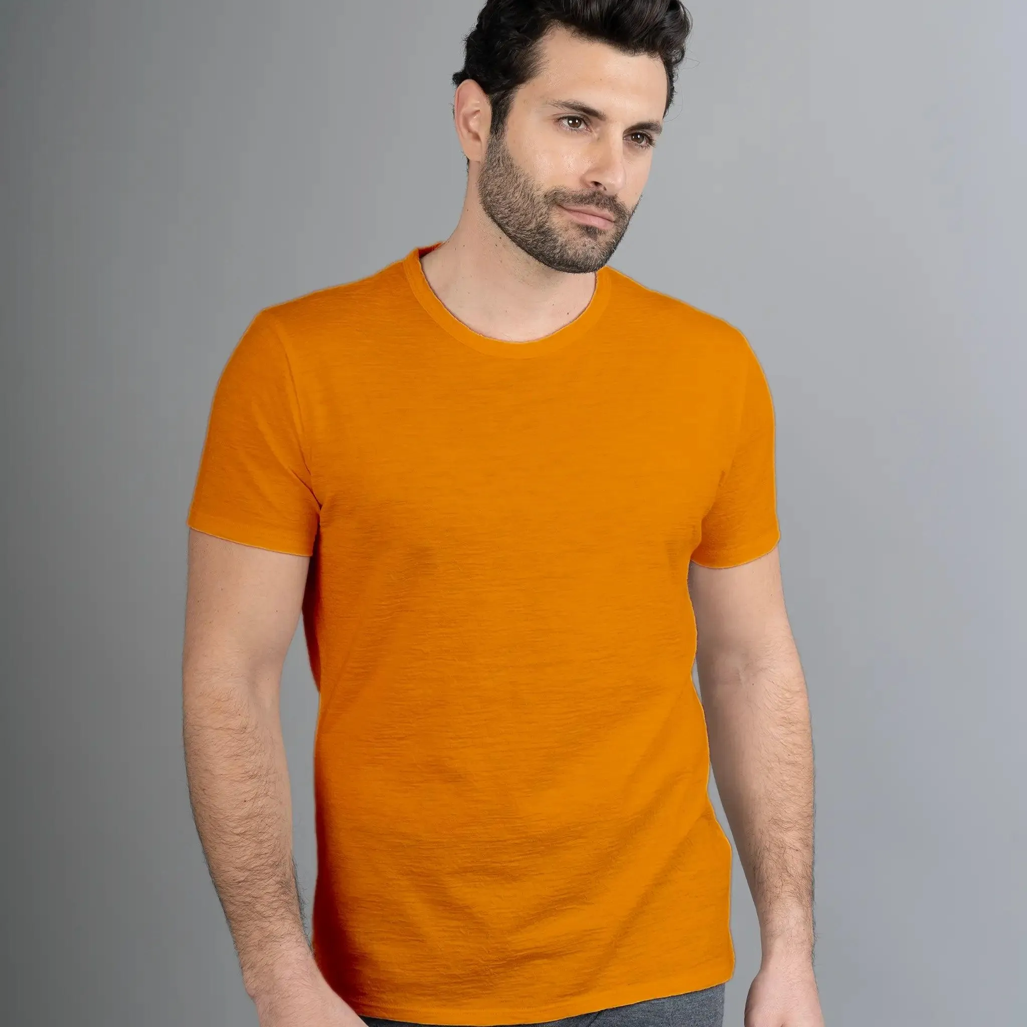 5 Pack - Men's Alpaca Wool Crew Neck T-Shirts: 160 Ultralight