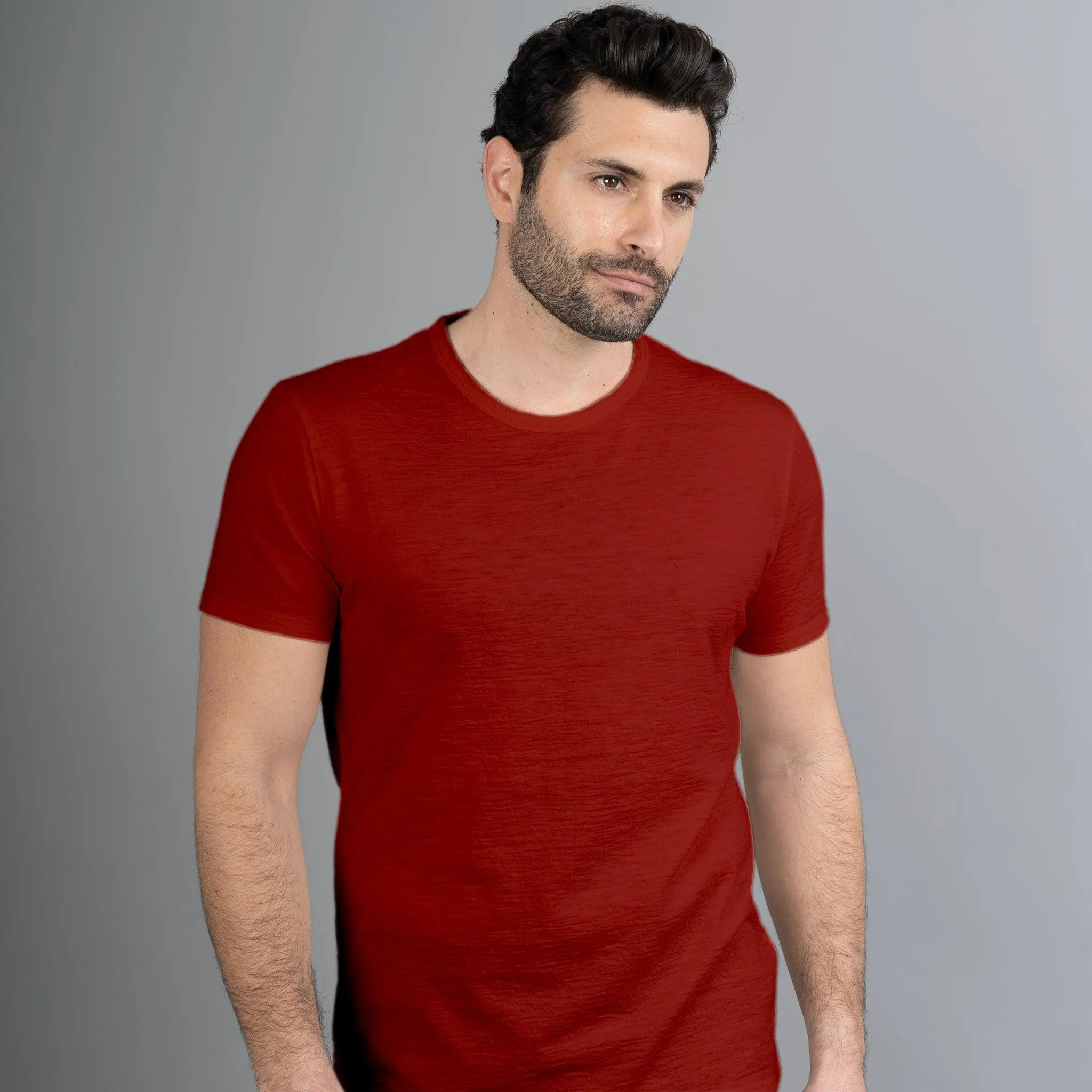 5 Pack - Men's Alpaca Wool Crew Neck T-Shirts: 160 Ultralight