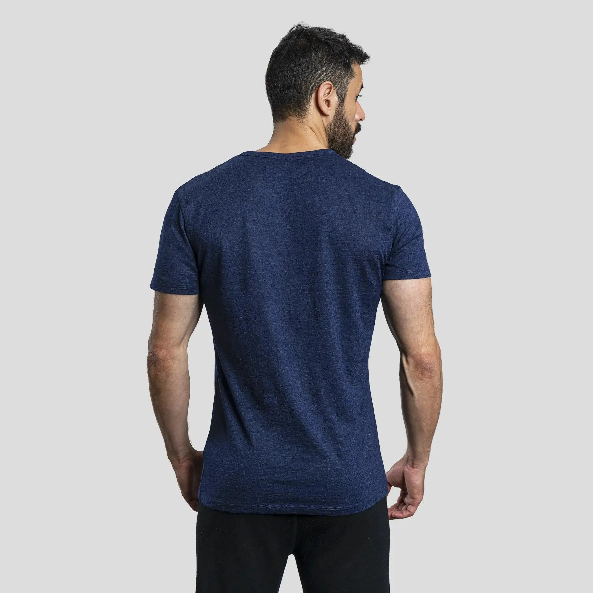 5 Pack - Men's Alpaca Wool Crew Neck T-Shirts: 160 Ultralight