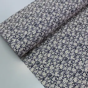 85CM REMNANT Dressmaking Viscose - Navy - Meadow