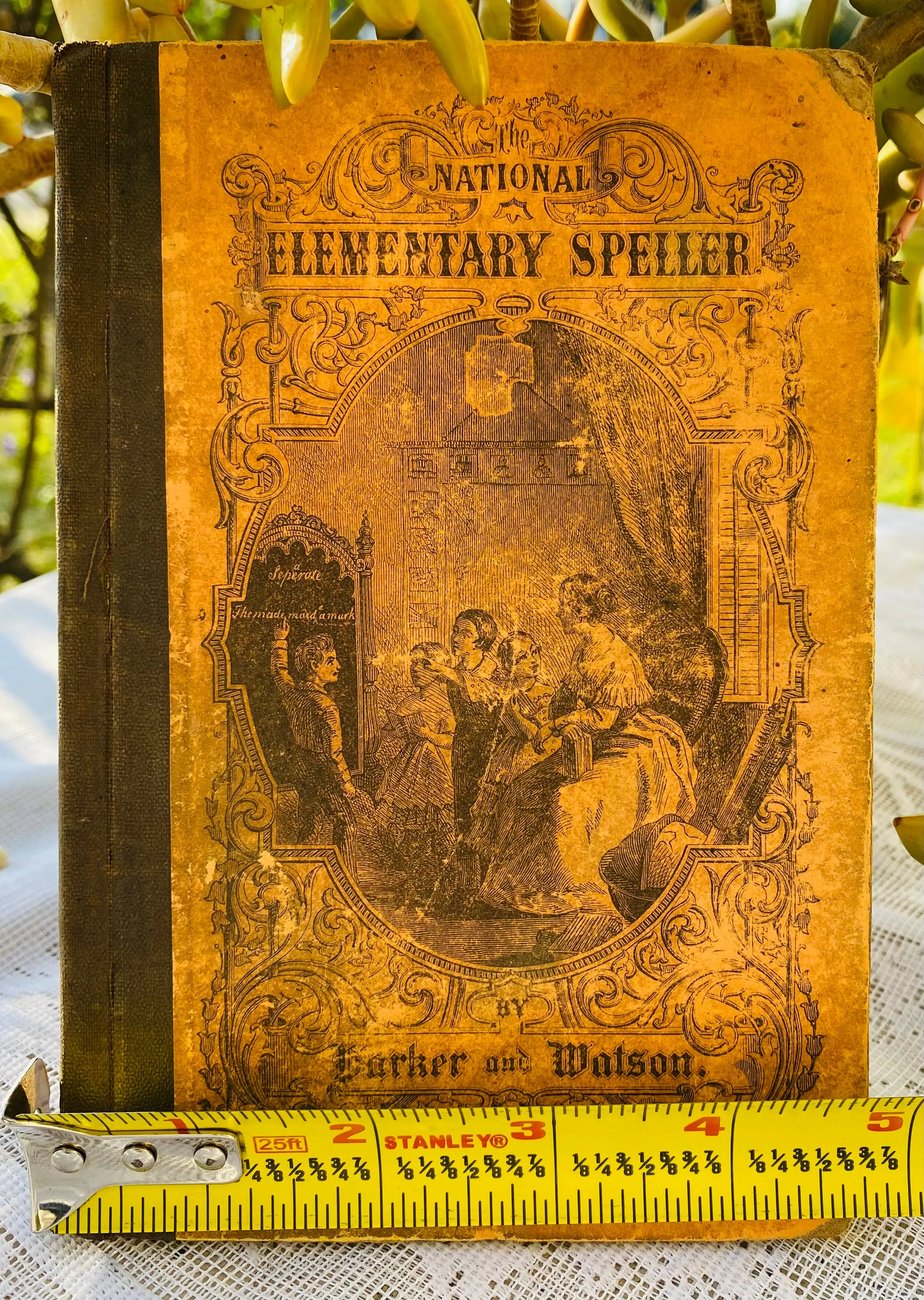 Antique Vintage The National Elementary Speller Book By Parker and Watson