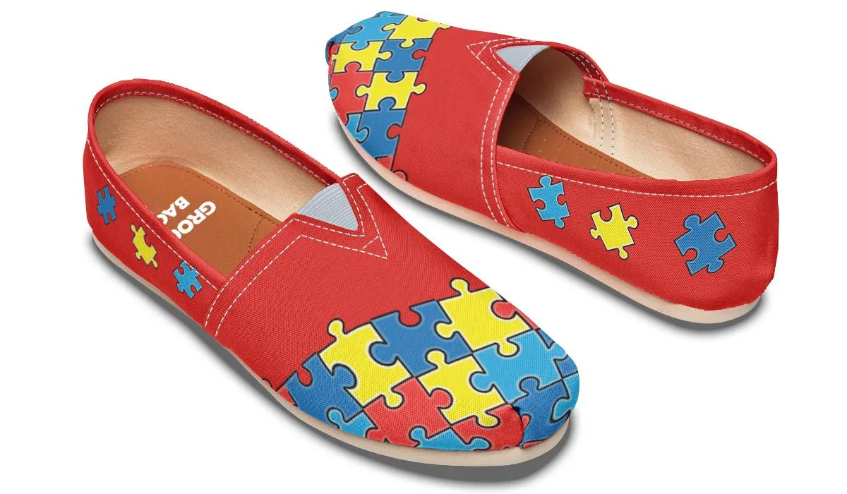 Autism Awareness Puzzle Casual Shoes