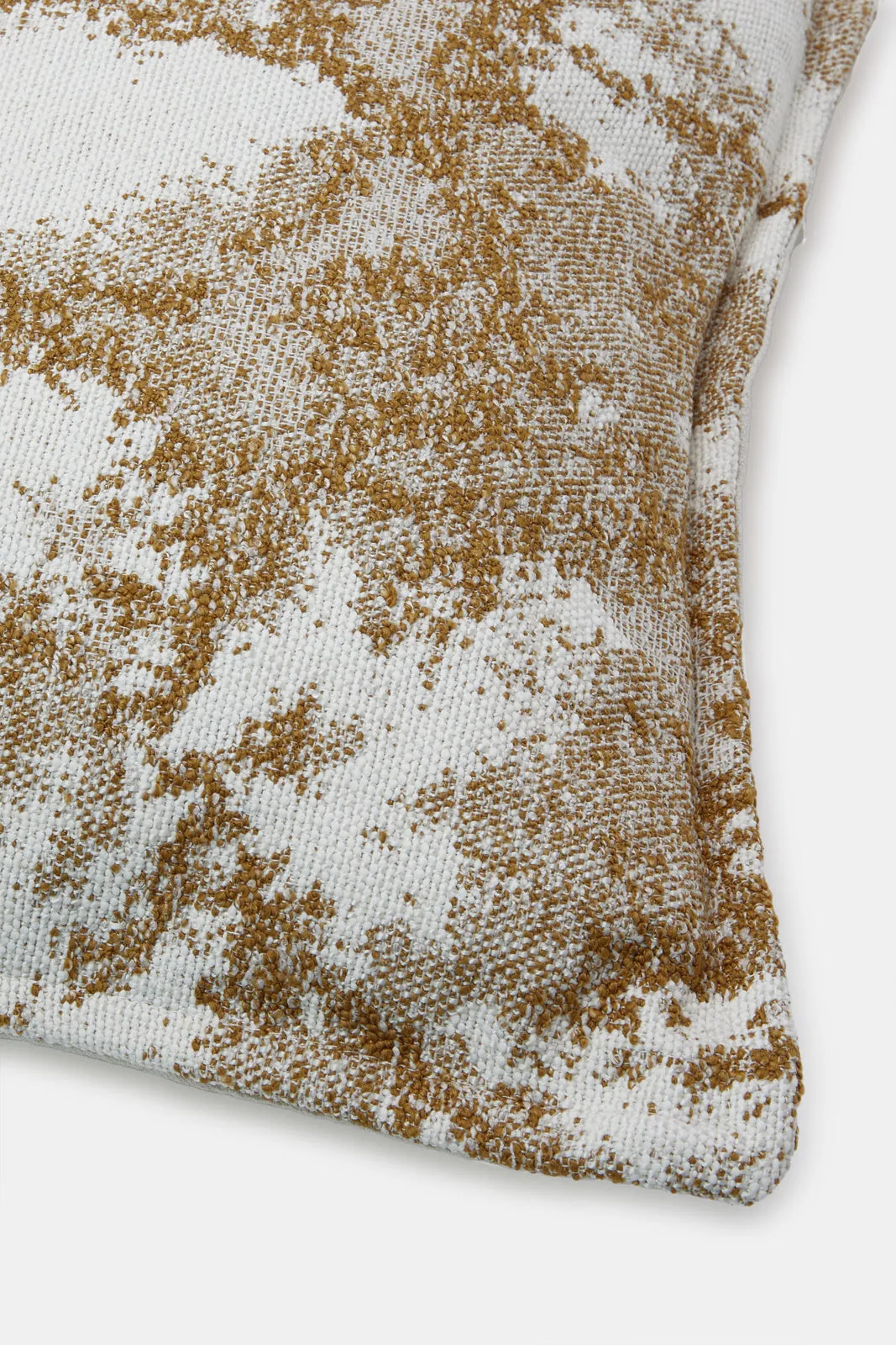 Beige Abstract Jacquard Cushion