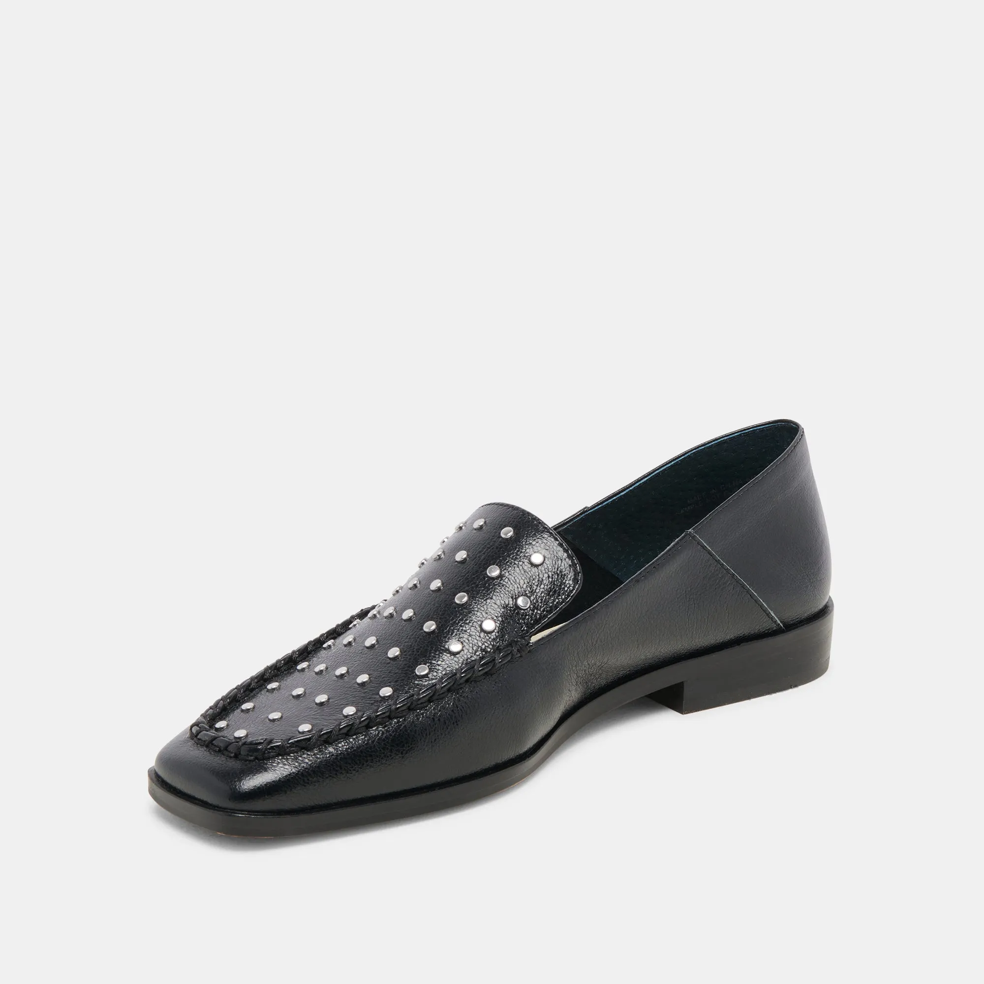 BENY FLATS BLACK STUDDED LEATHER