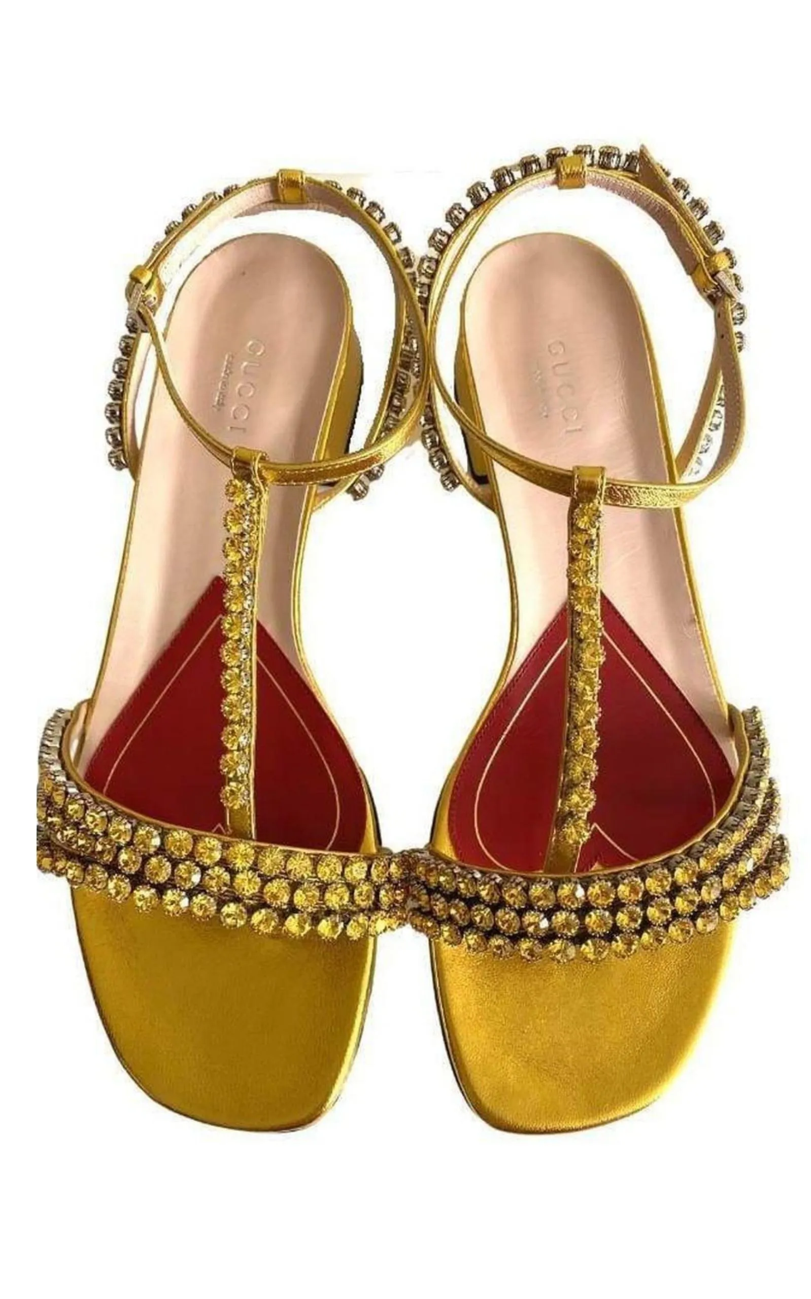 Bertie Embellished Metallic Leather Sandals