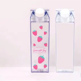 Blank transparent milk cup