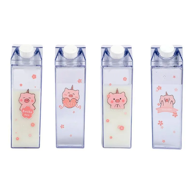 Blank transparent milk cup