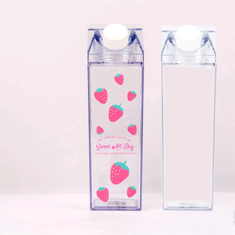 Blank transparent milk cup