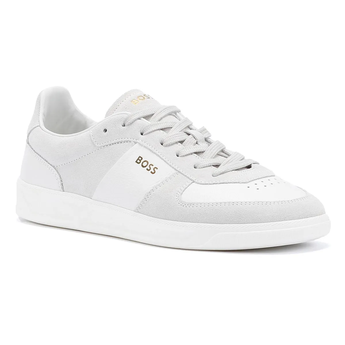 Boss Brandon Suede/Leather Men's White Trainers