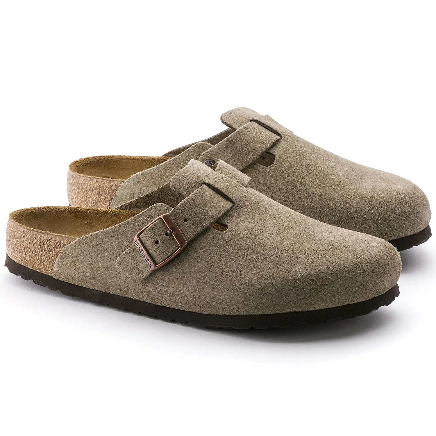 Boston Soft Footbed Taupe Suede- Regular/Wide