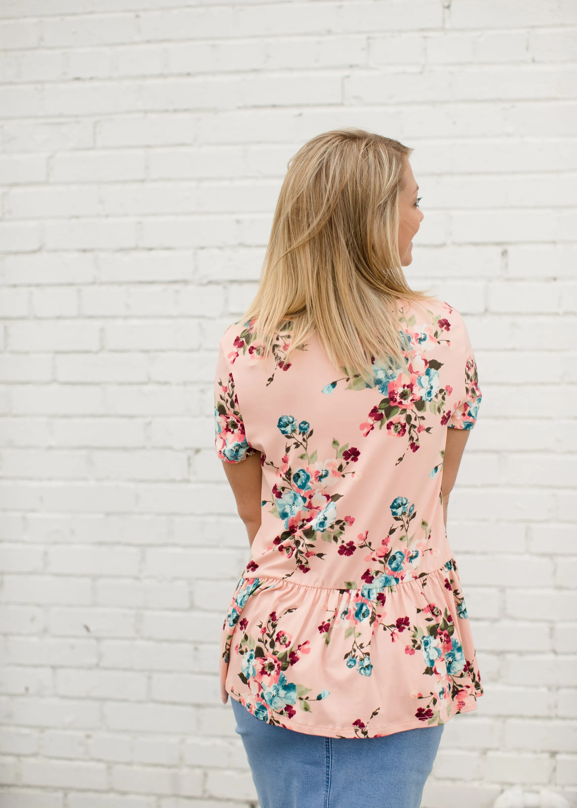 Buttery Soft Floral Peplum Top