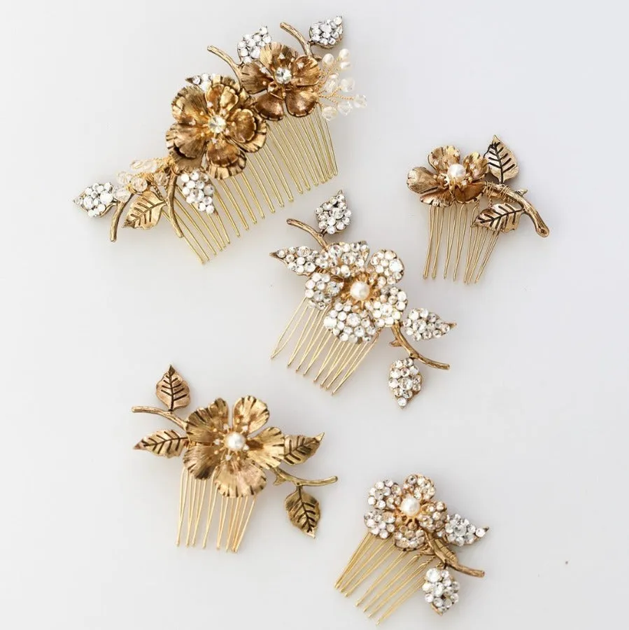 C180. vintage brass hair combs headband bridal hairpiece, boho romantic brass hairpiece