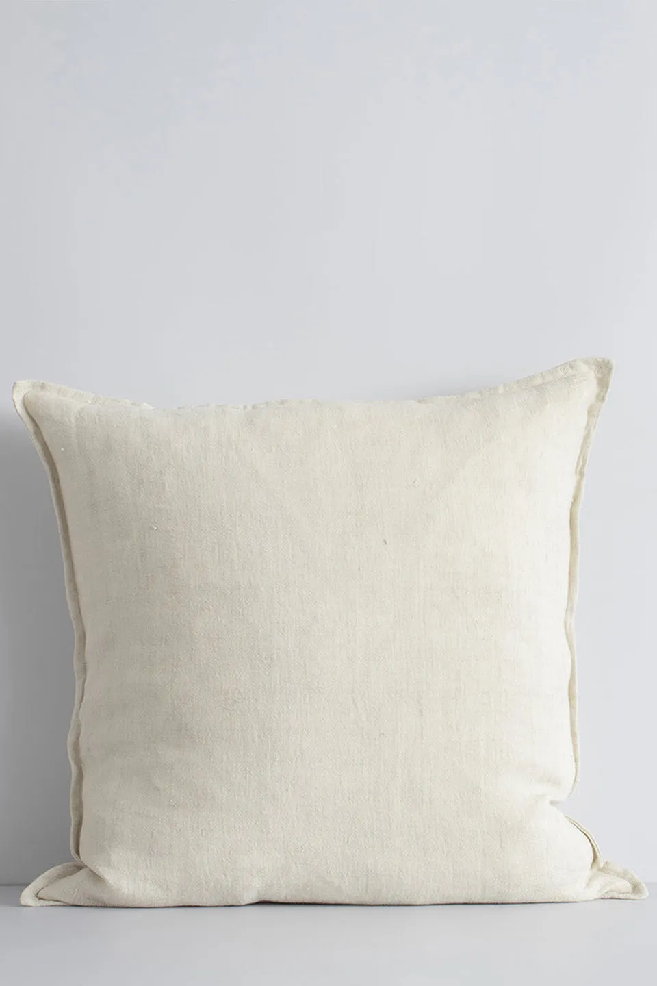 Cassia Almond Feather Inner 55x55cm Linen Cushion