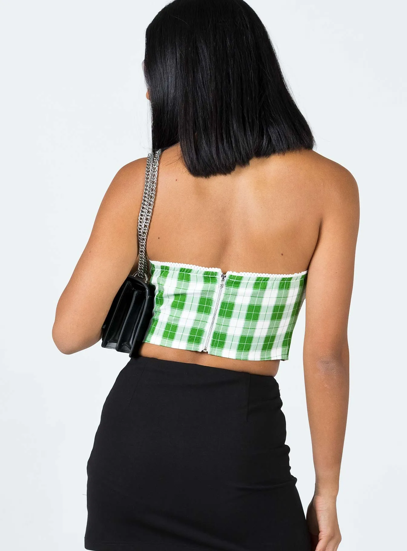 Celestia Strapless Top Green