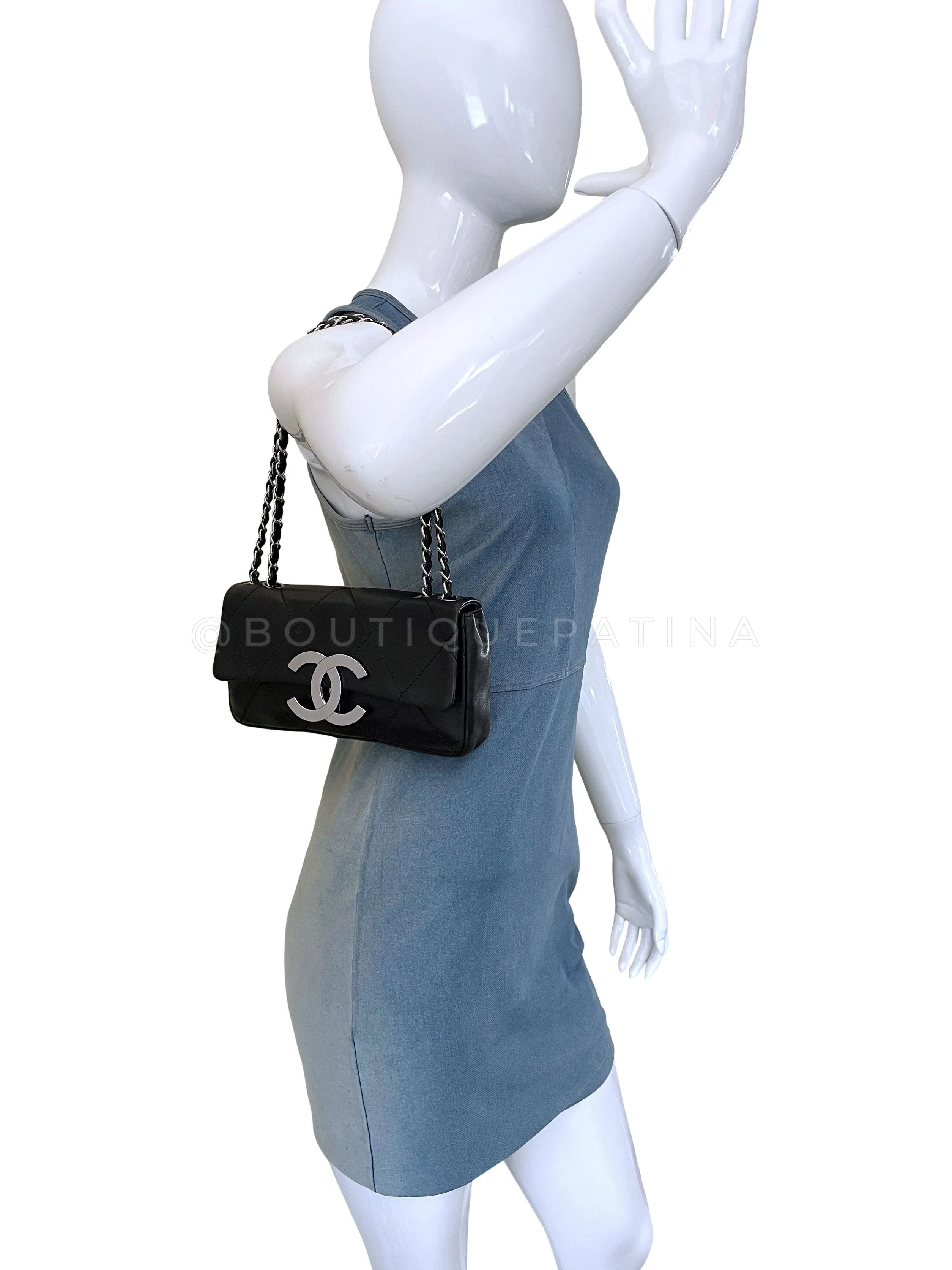 Chanel 2005 Black Giant Oversized CC Medium Flap Bag RHW