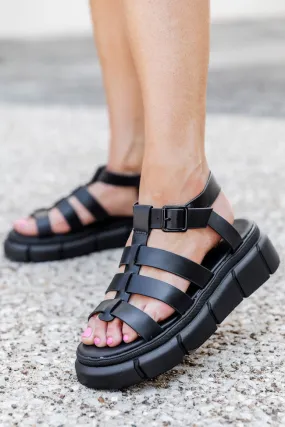 Chloe Black Chunky Gladiator Sandal FINAL SALE