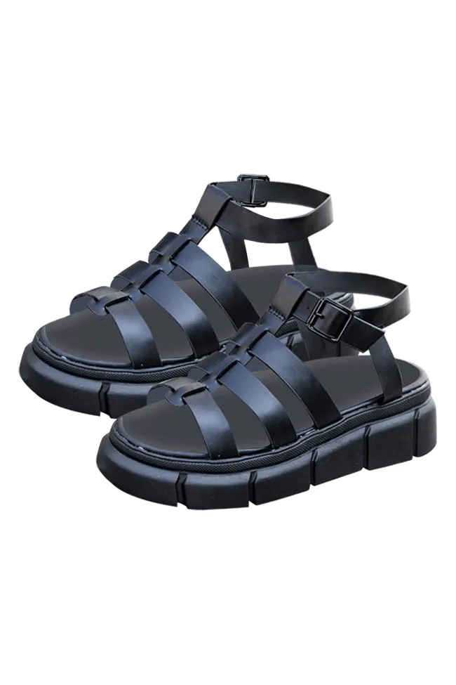 Chloe Black Chunky Gladiator Sandal FINAL SALE