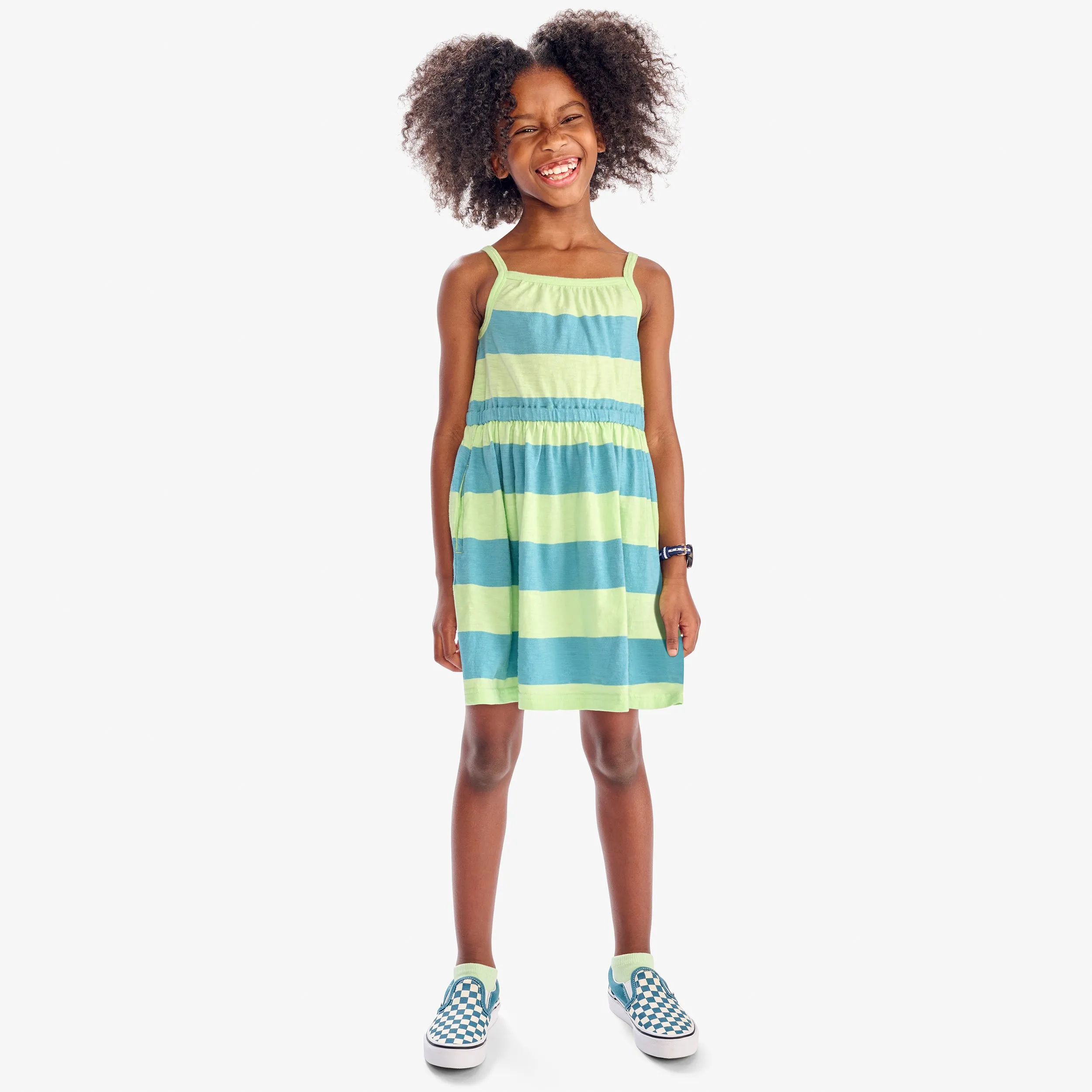 Clearance tank sundress in rugby stripe