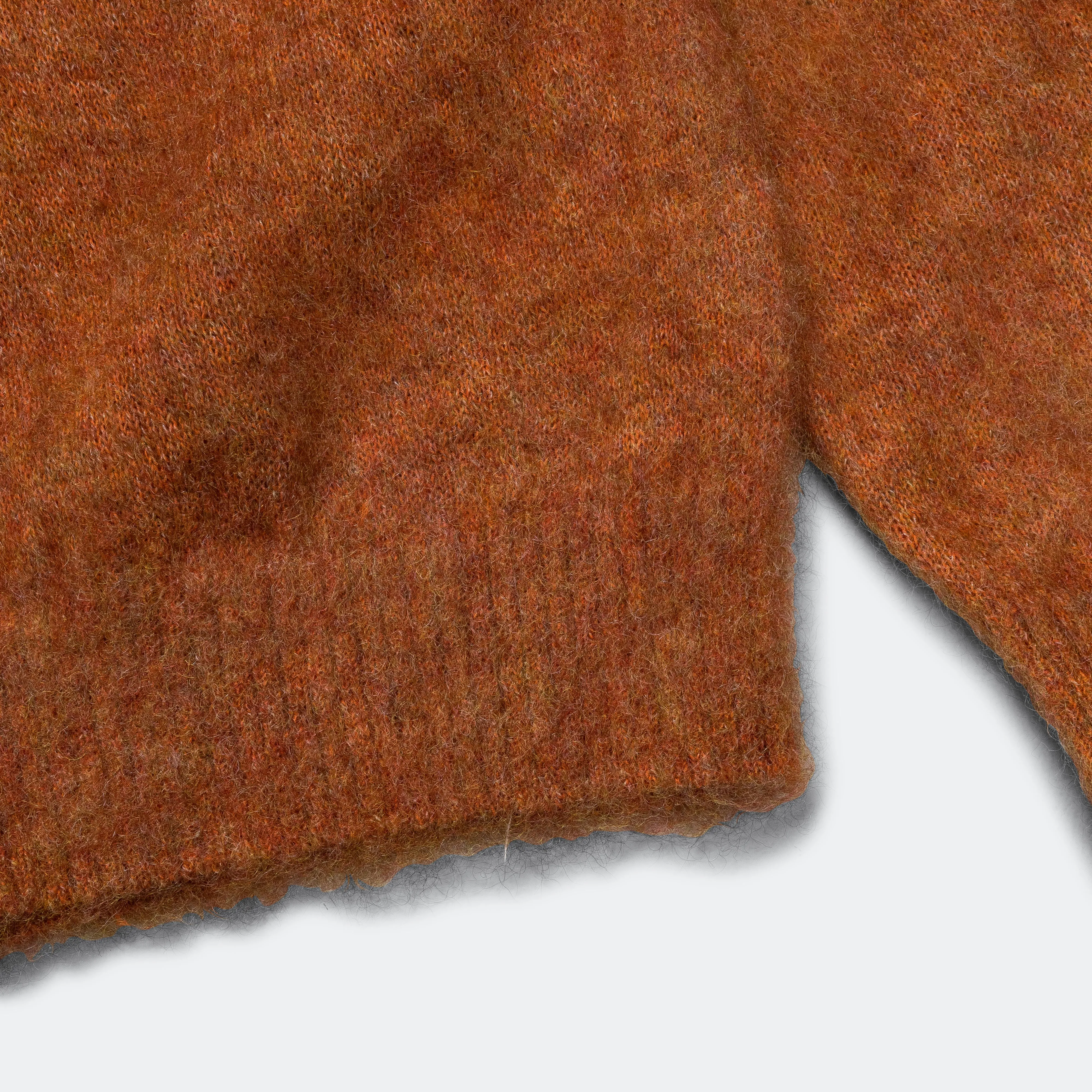 Crew Neck Stretch Mohair - Orange