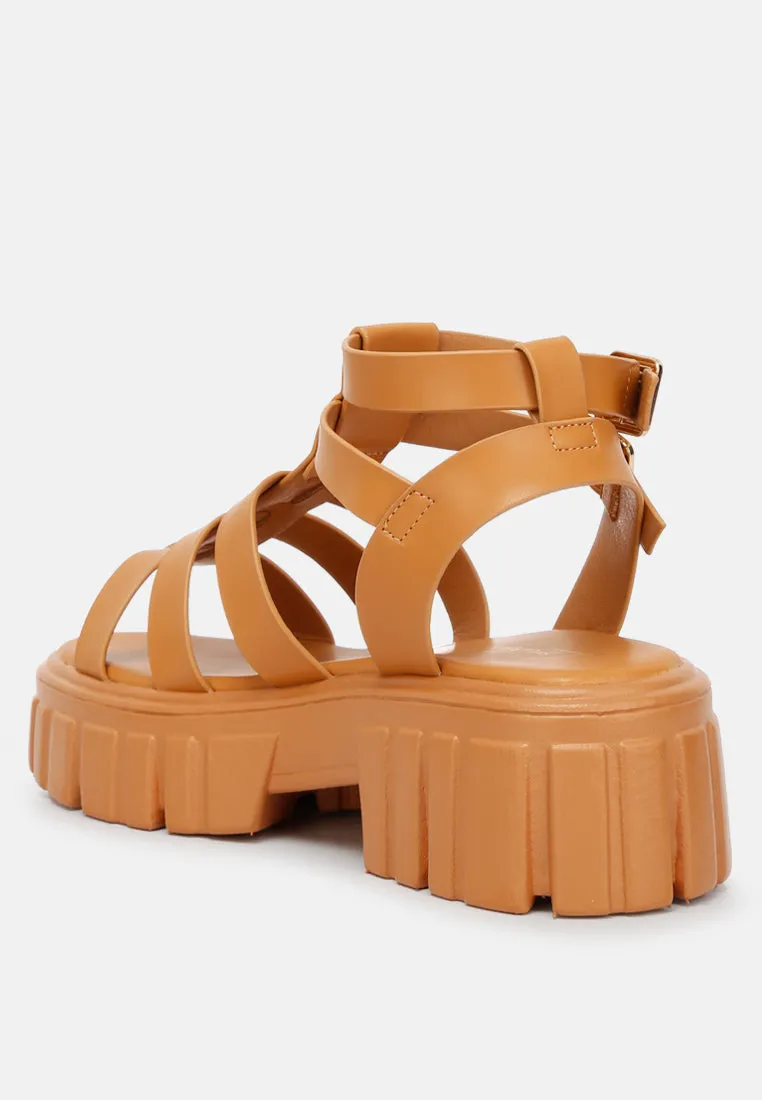 Dewey Recycled Faux Leather Gladiators