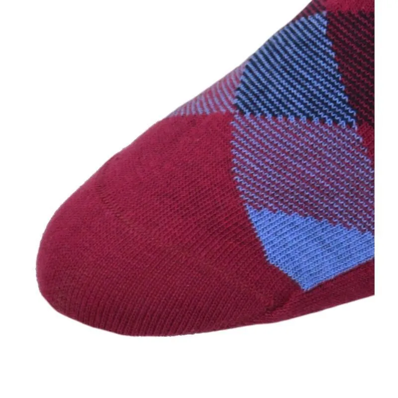 Dress Casual Combed Cotton Crew Argyle Socks