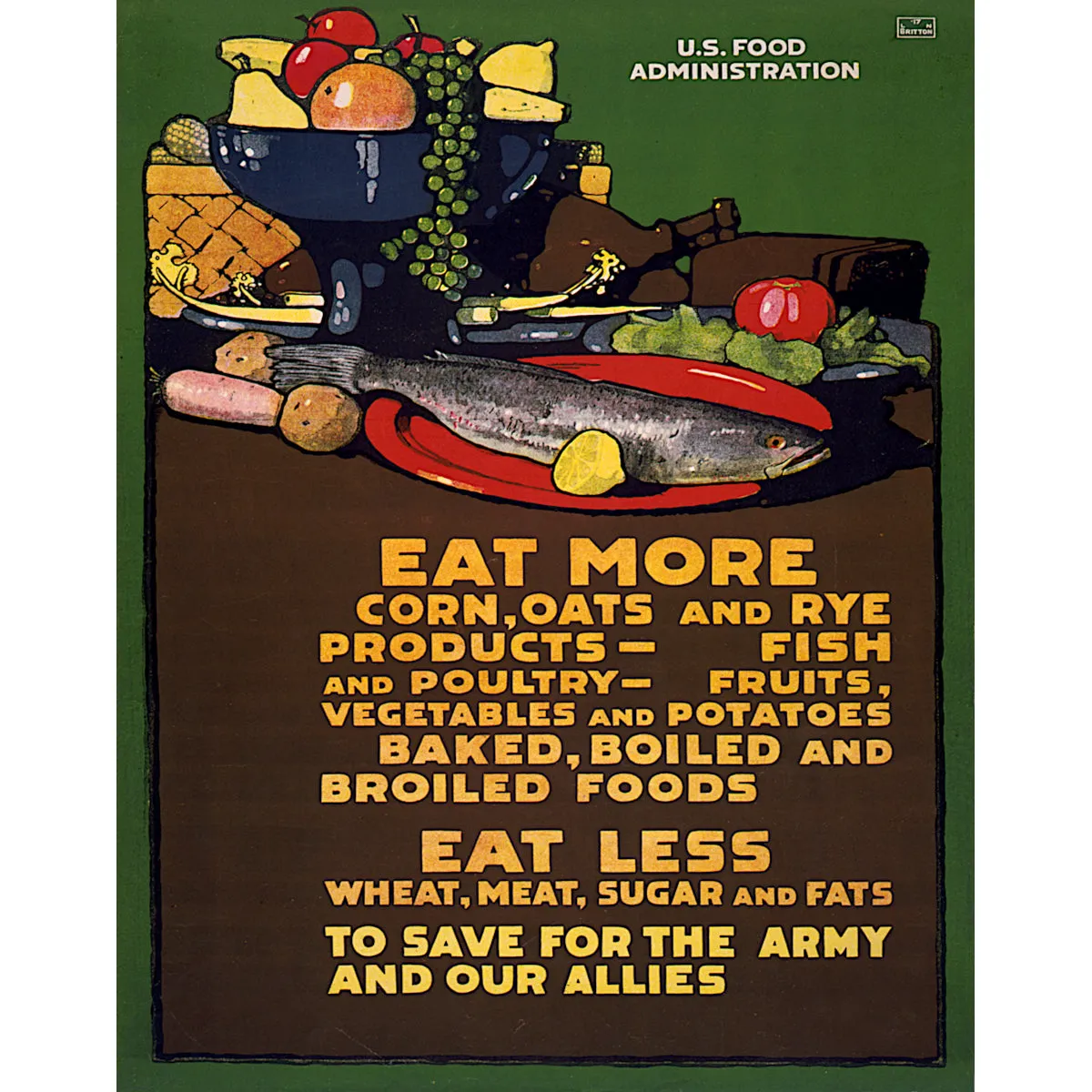 Eat more Corn, Oats and Rye Products Canvas Print