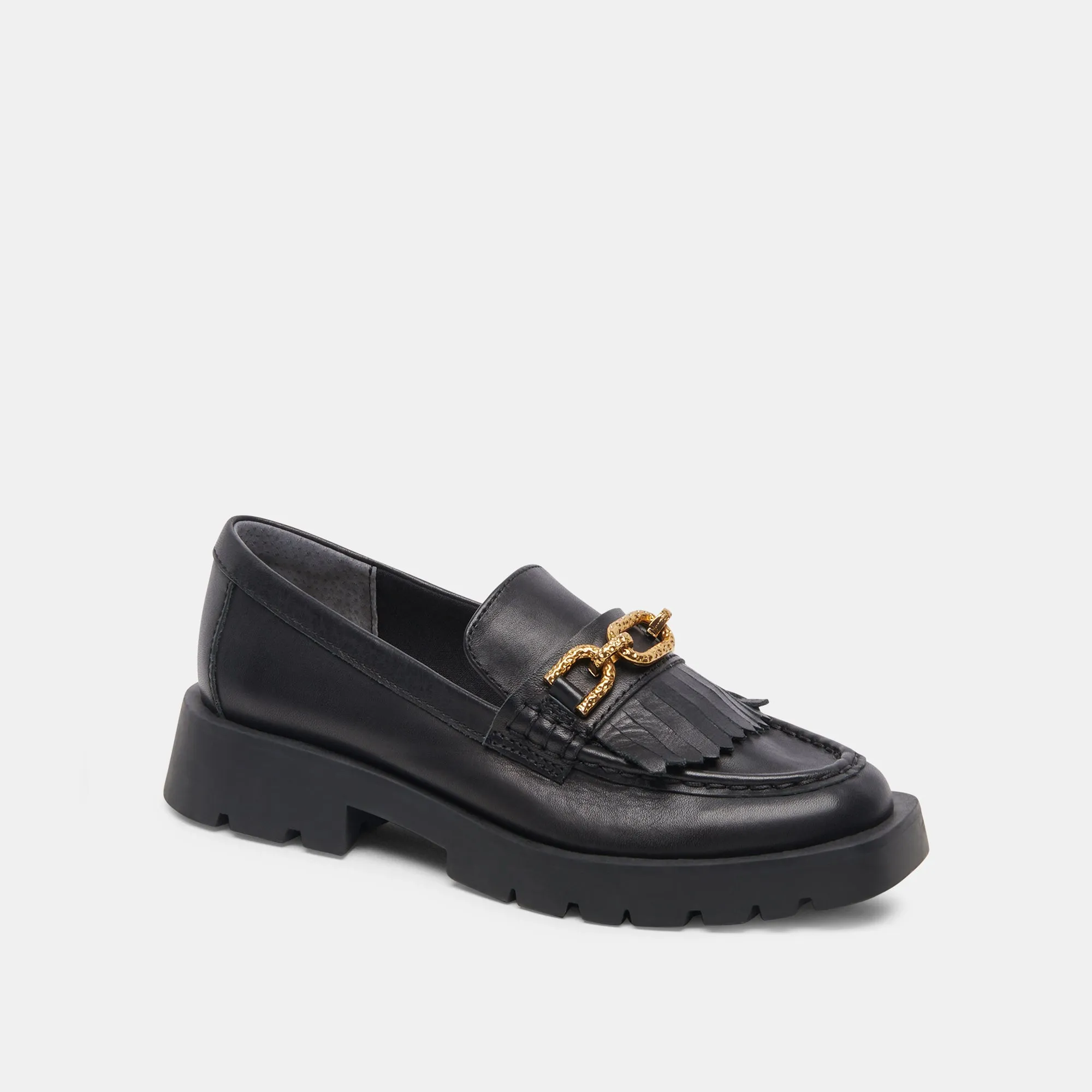 ERNA FLATS BLACK LEATHER