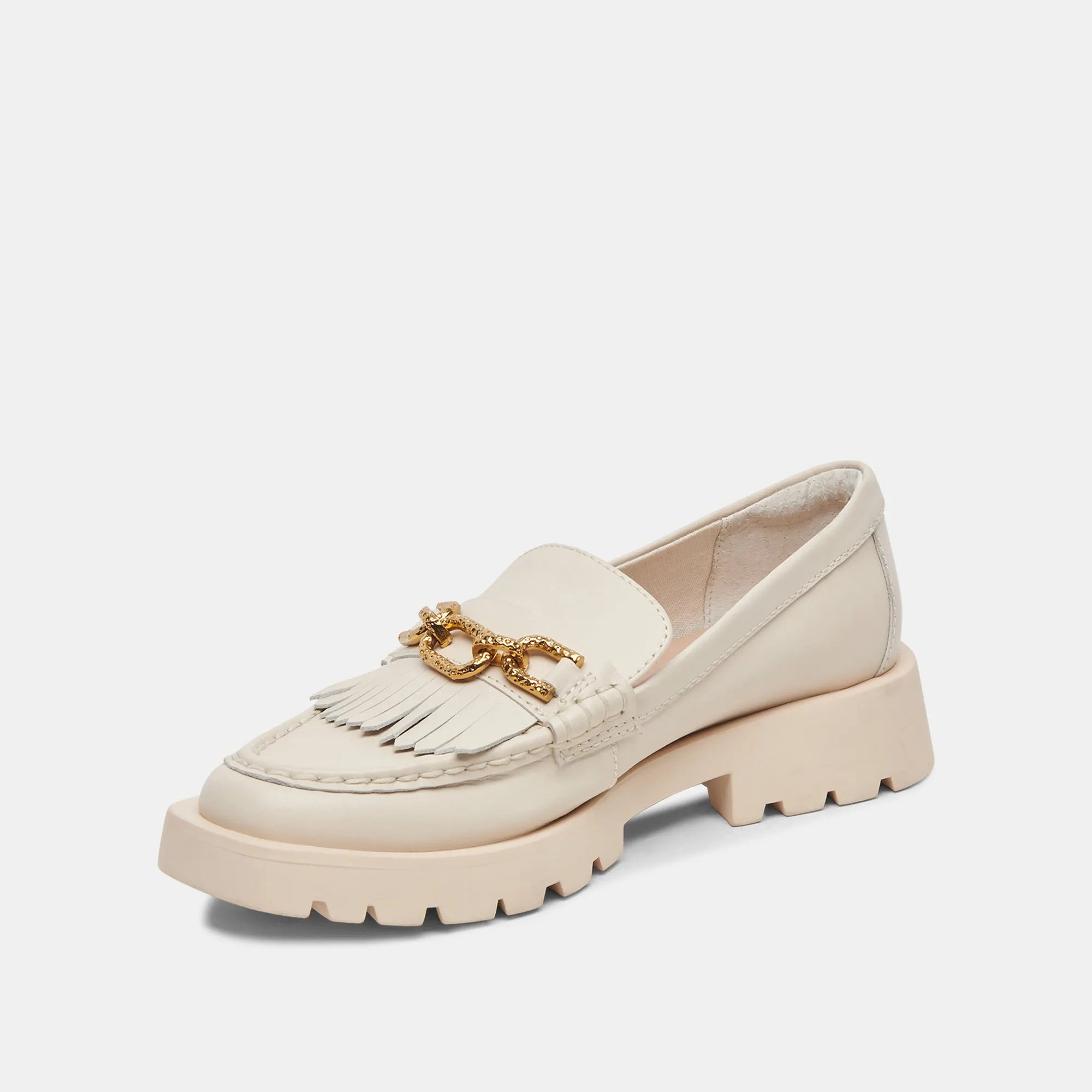 ERNA FLATS IVORY LEATHER