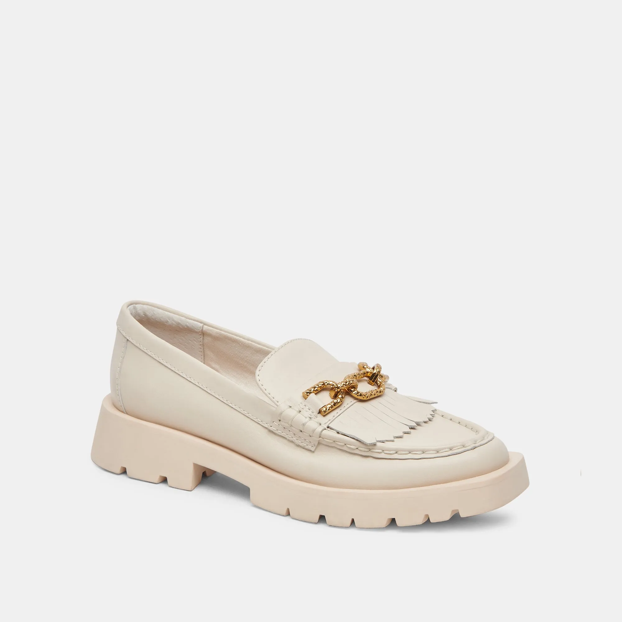 ERNA FLATS IVORY LEATHER