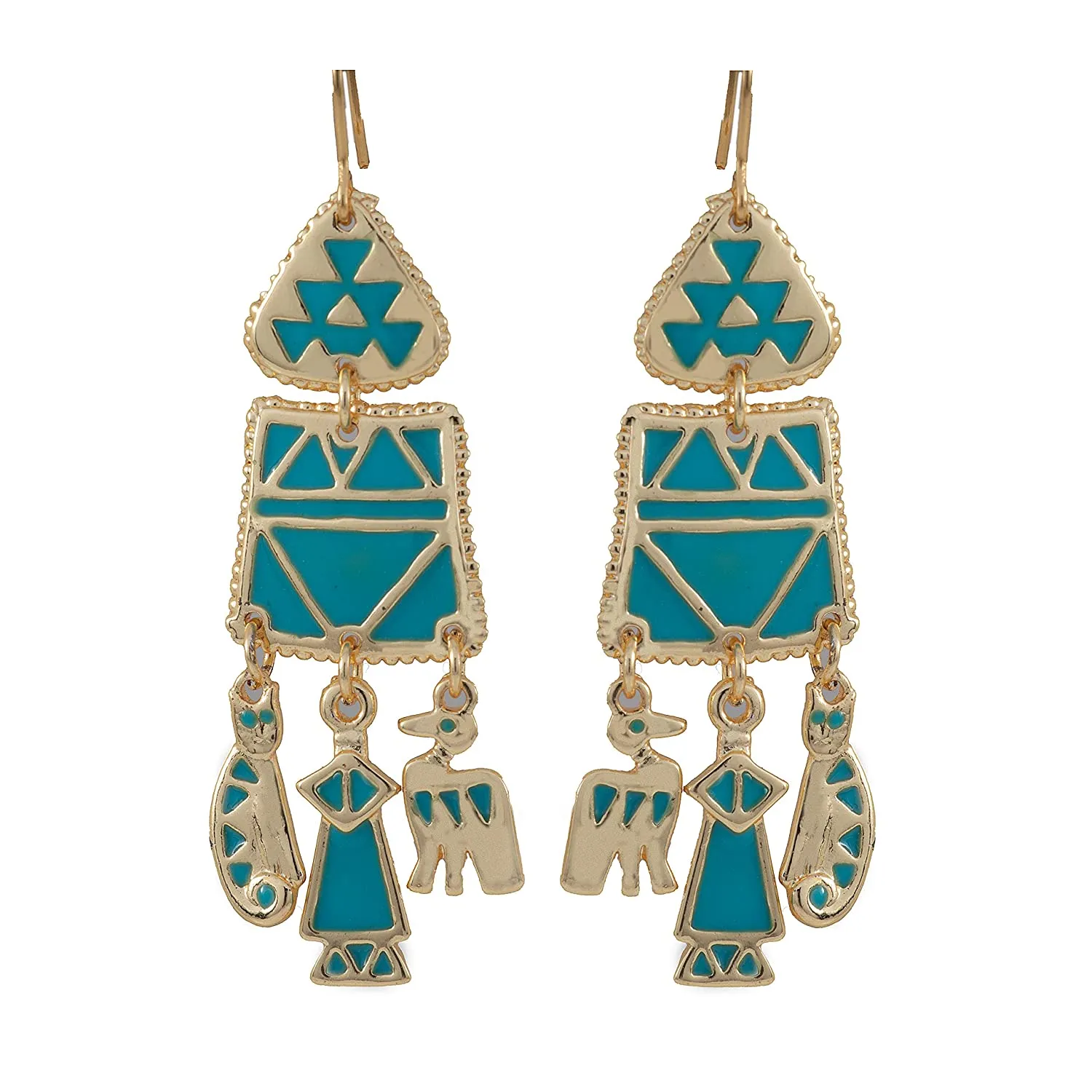 Estele Bohemian Multicolor Metal Earrings For Women