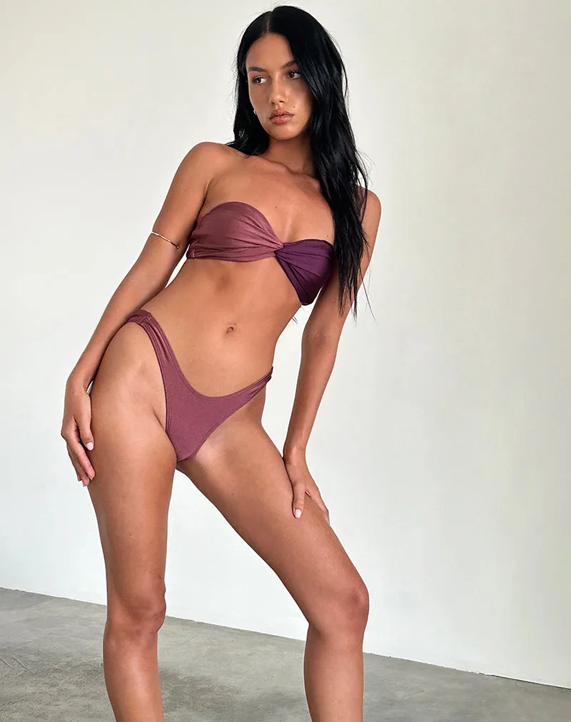 Farida Bikini Bottom in Deep Mauve