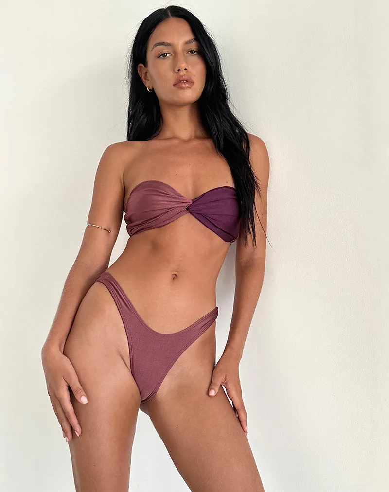 Farida Bikini Bottom in Deep Mauve