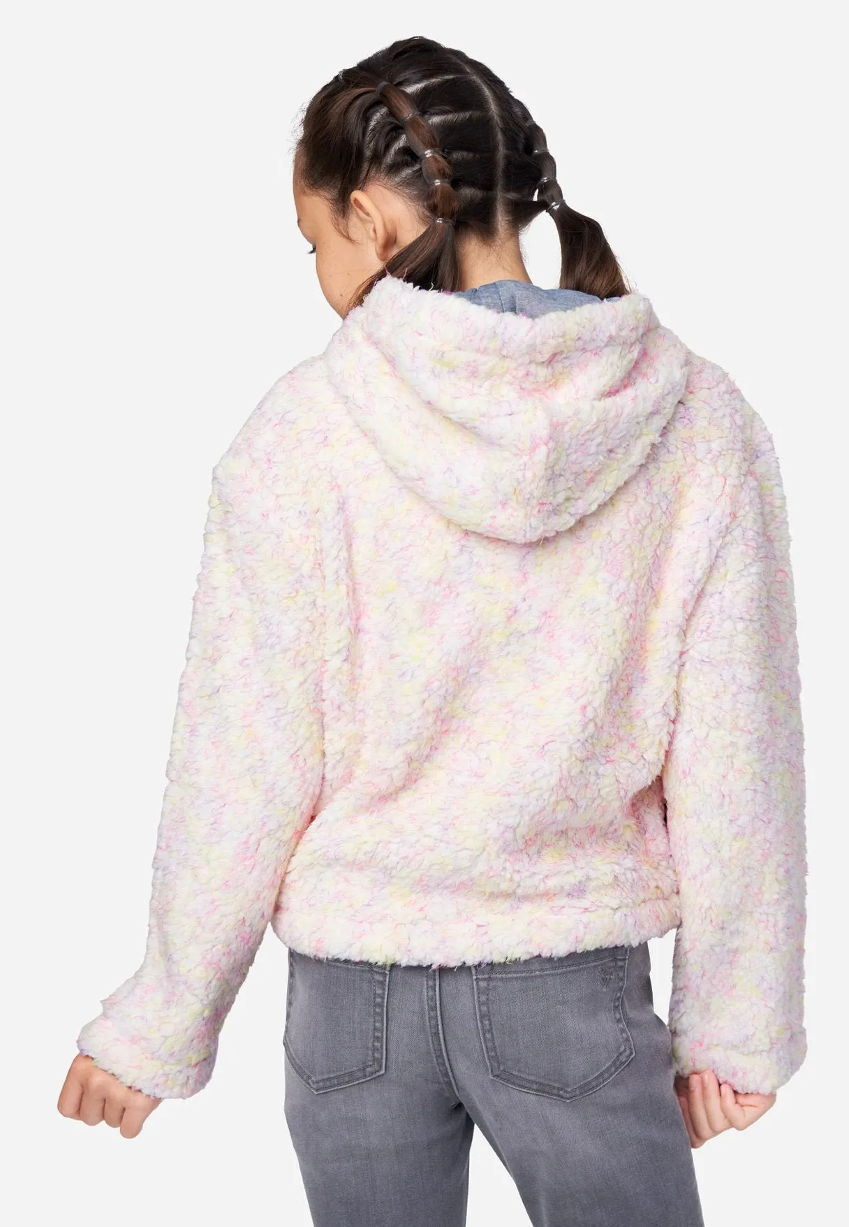 Faux Sherpa Zip-Front Hoodie