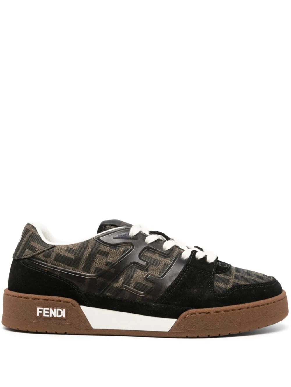 FENDI MATCH LEATHER SNEAKERS