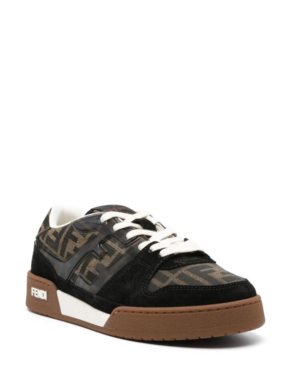 FENDI MATCH LEATHER SNEAKERS