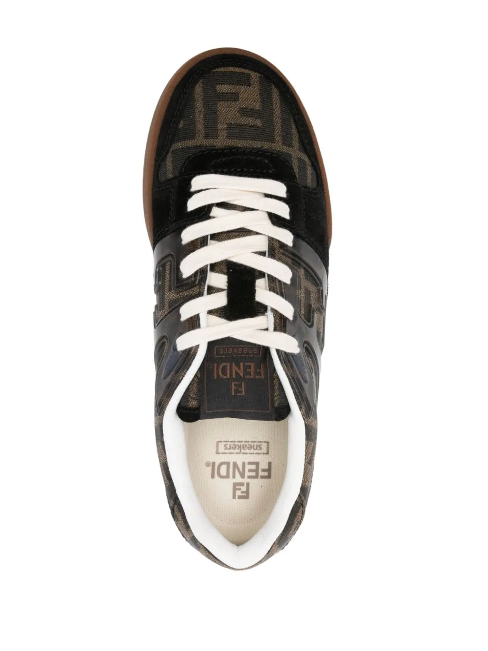 FENDI MATCH LEATHER SNEAKERS