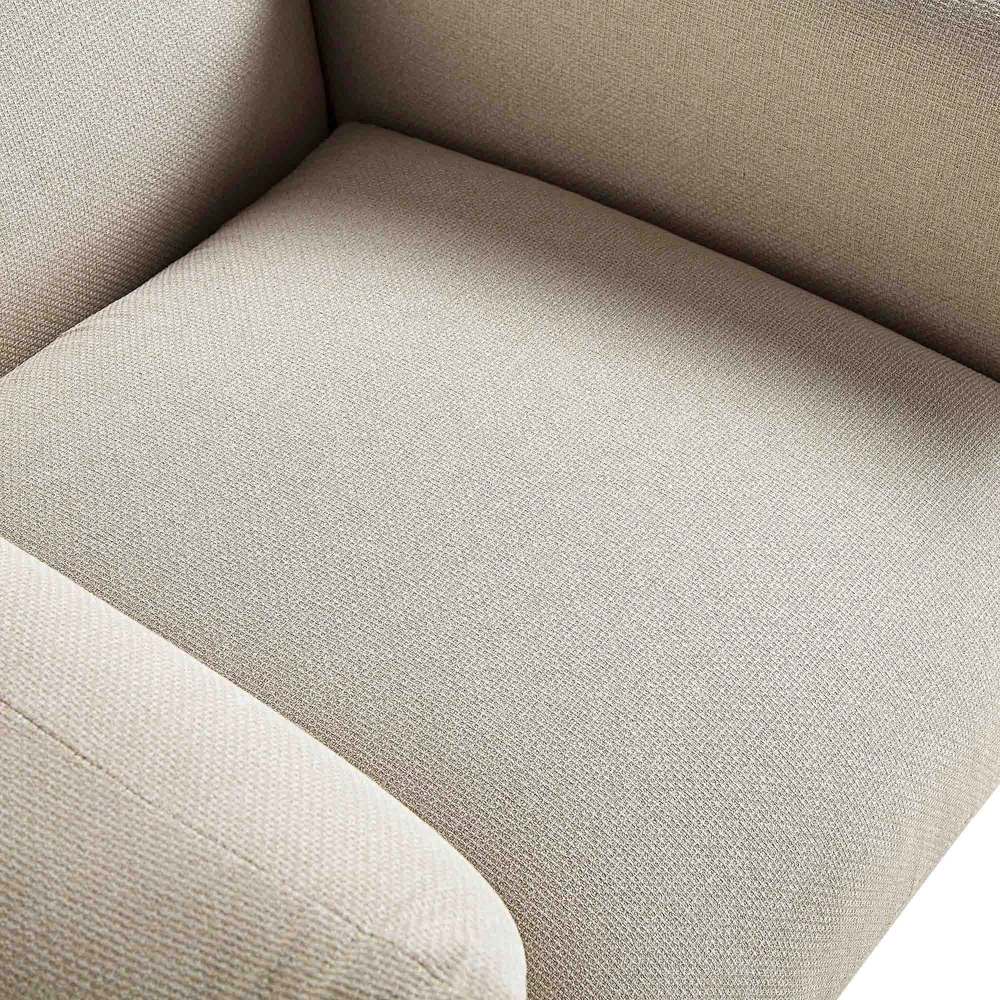 Gianni Armchair, Beige Woven Fabric