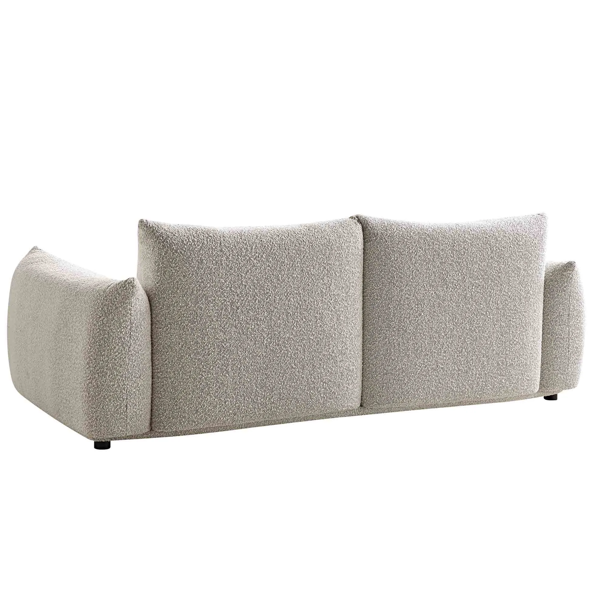 Gianni Three Seater Sofa, Mist Grey Boucle