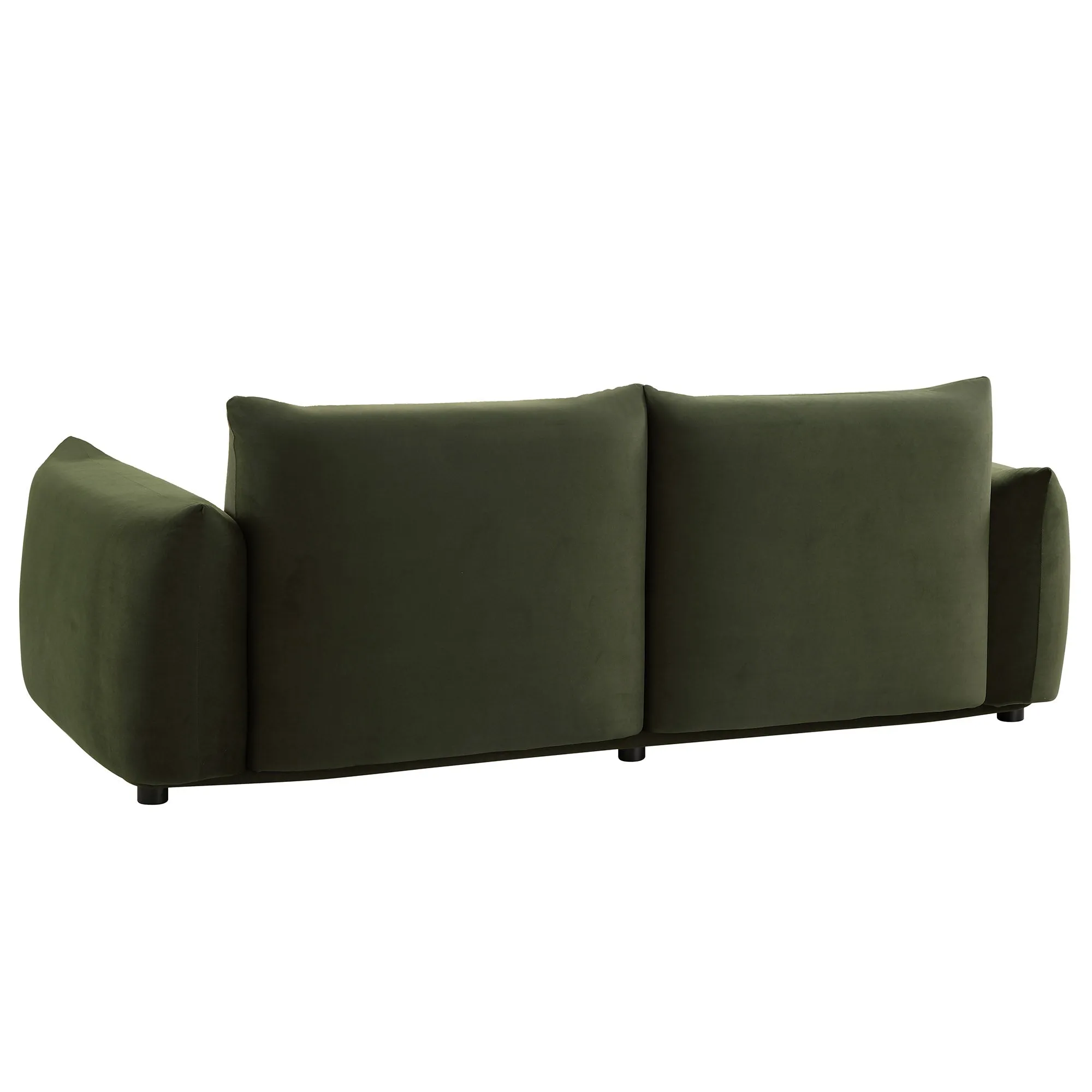 Gianni Three Seater Sofa, Moss Green Velvet