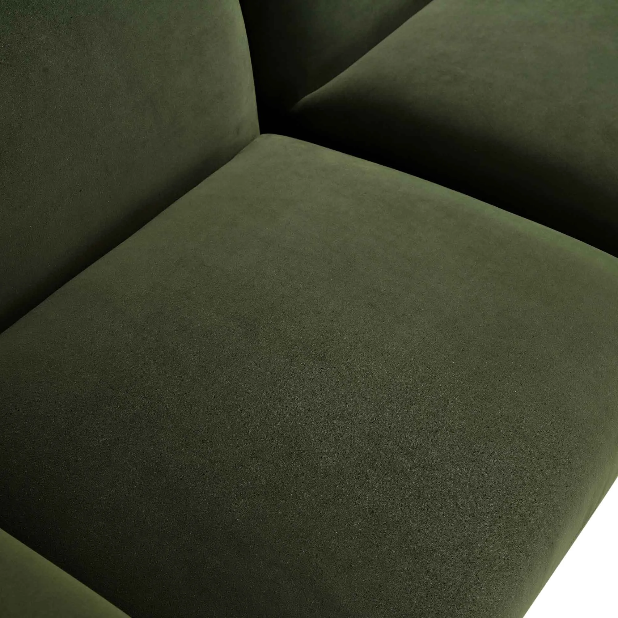 Gianni Three Seater Sofa, Moss Green Velvet