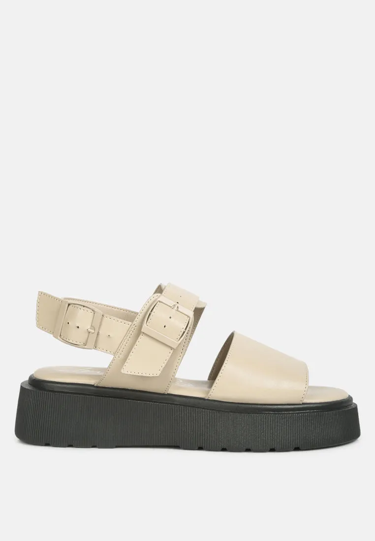 Gladen Pin Buckle Platform Sandals