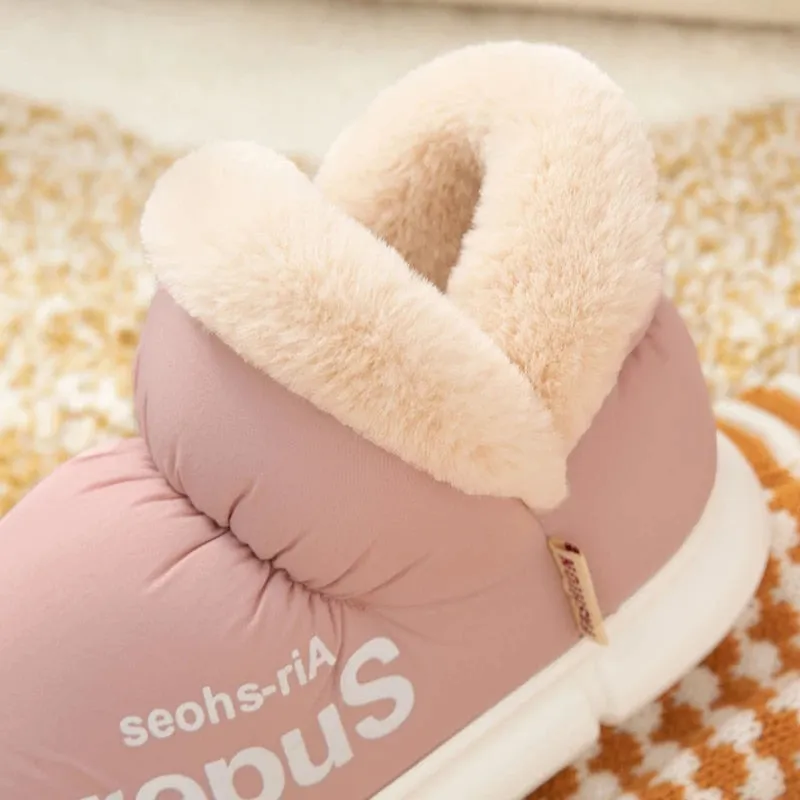 Groovywish Home Slippers Plush Unisex Warm Winter Shoes