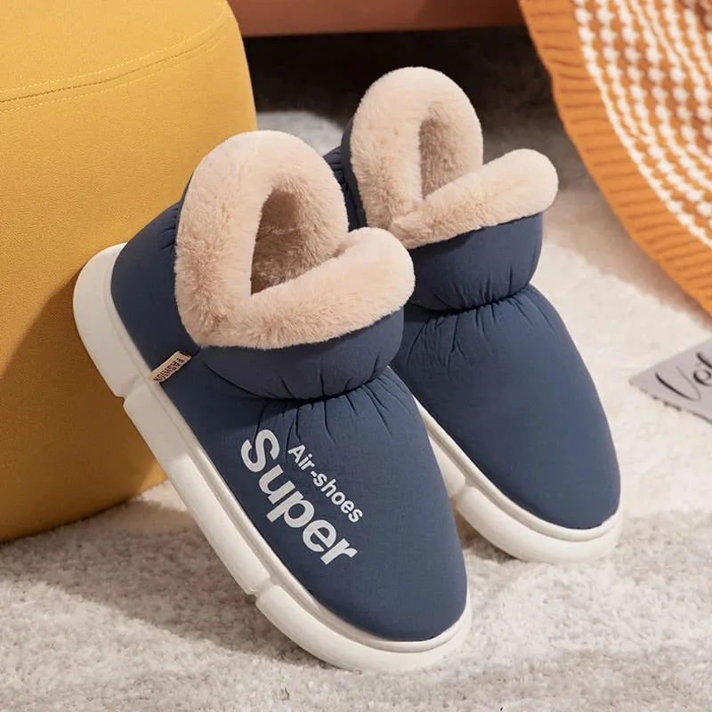 Groovywish Home Slippers Plush Unisex Warm Winter Shoes