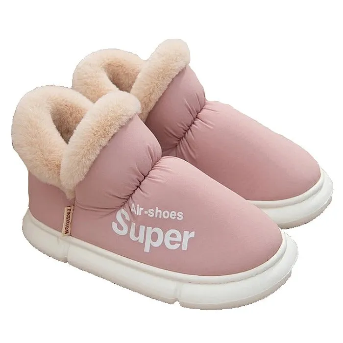 Groovywish Home Slippers Plush Unisex Warm Winter Shoes